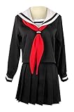 Wish Costume Shop Womens Hell Girl Jigoku Shōjo Sailor School Uniform Cosplay Dress (M, Black)