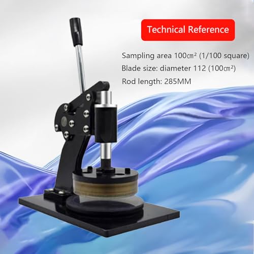 Taglierina per campioni di tessuti e tessuti, design rotondo con area di taglio regolabile e spessore di 0-10 mm per campionamento di pelle e piatti di carta