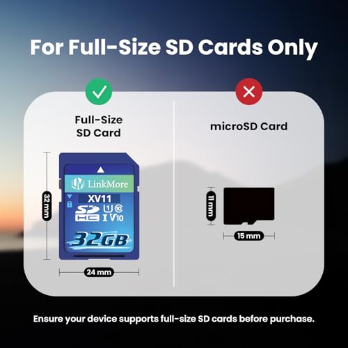 LinkMore 32GB (2pack) Full-Size SD Card, SDHC Compatible with Camera Full HD Video, PC, UHS-I, U1, V10, Class 10, Read Speed Up to 96 MB/s, Write Speed Up to 25MB/s by LinkMore - Image 2