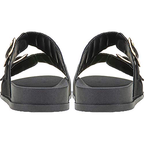 Sandália Feminina Birken Rasteira Confort Macia Eleganteria Tamanho:35;Cor:Preto