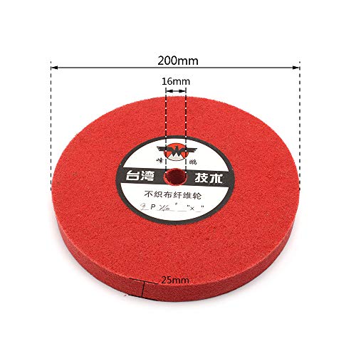 7P 200mm Polished Fiber Wheel Nylon Fiber Grinding Wheel Abrasive Polishing Buffing Disc Pad for Polishing Grinding of Metals Ceramics