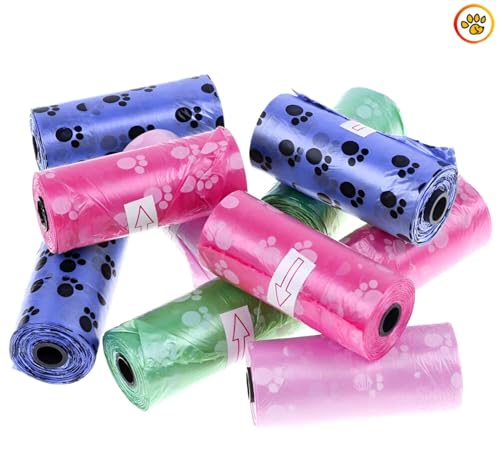Image of Dog 3 Roll 45 Bags with Bone Shape Dog Poop Bag Dispenser Extra Thick and Strong | Leak Proof Poop Bags for Dogs | Plastic Waste Pick Up Biodegradable | Dog Potty Picker Bag | Waste Bag