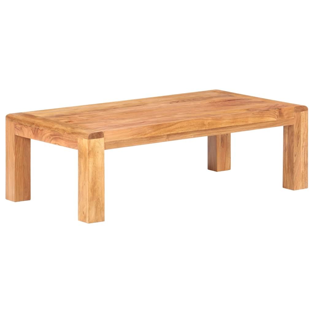 Tavolino da salotto, 110 x 60 x 35 cm, in legno massiccio di acacia, finitura miele | Tavolino rustico per il vostro soggiorno in vero legno con esclusiva vernice color miele.