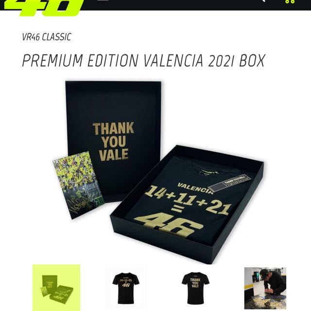 Amazon.co.jp: VR46 V.ロッシ選手 プレミアム 限定tシャツbox 直筆 