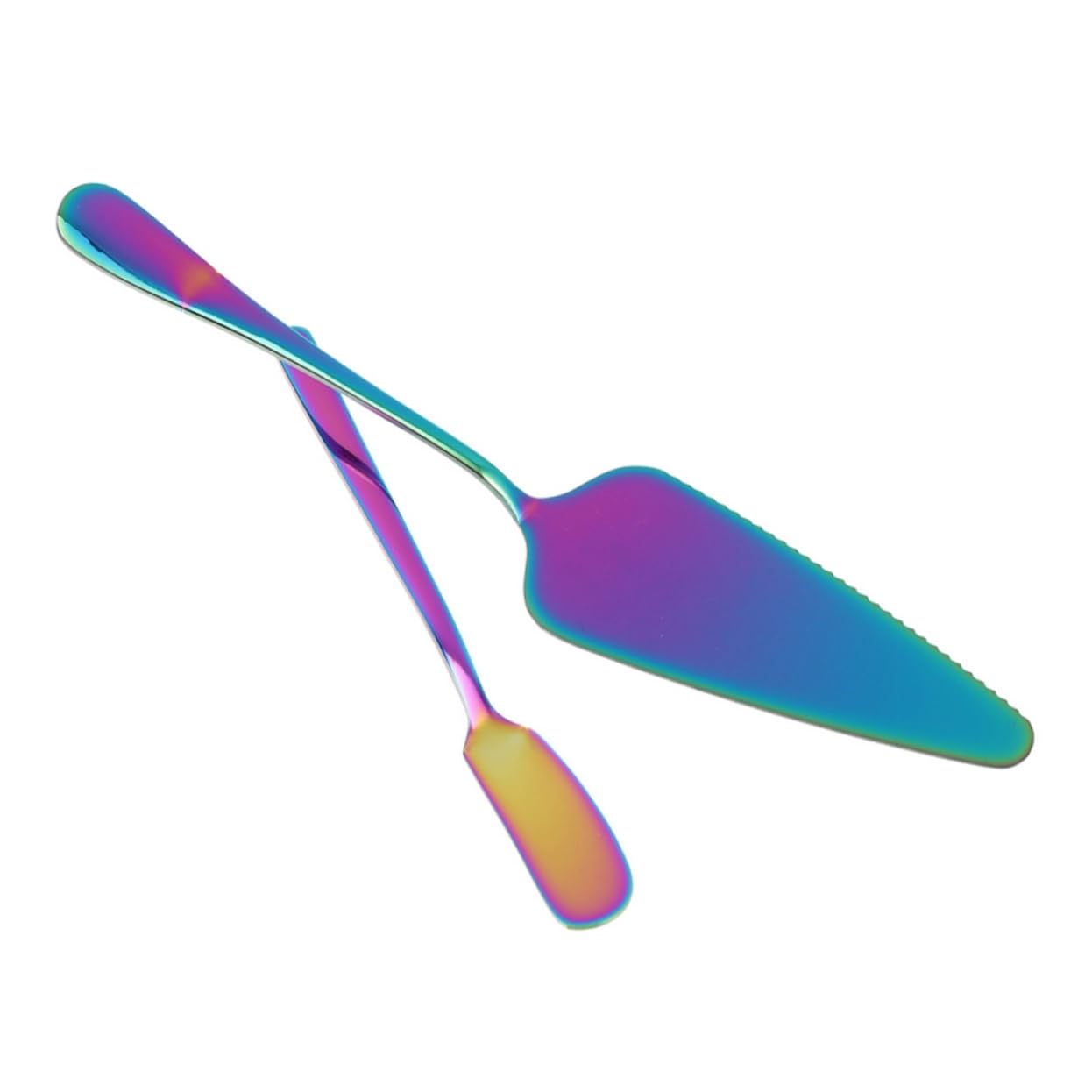 SOLUSTRE 2pcs Cake Spatula Pizza Fall Wedding Decor Cake Holder Cakes Covers Gold Serving Utensils Kitchen Tools Cake Leveler Color Changing Spoons for Ice Cream Stainless Steel