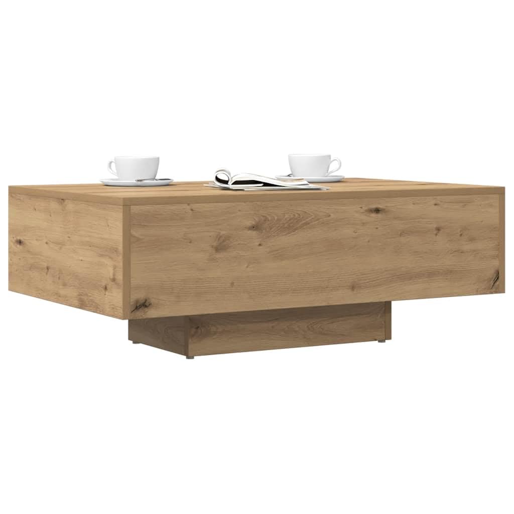 SXZenSpace Coffee Table Artisan Oak 85x55x31 cm Engineered Wood with Metal Legs Modern Small Living Room Side for Sofa Corner Easy Assembly
