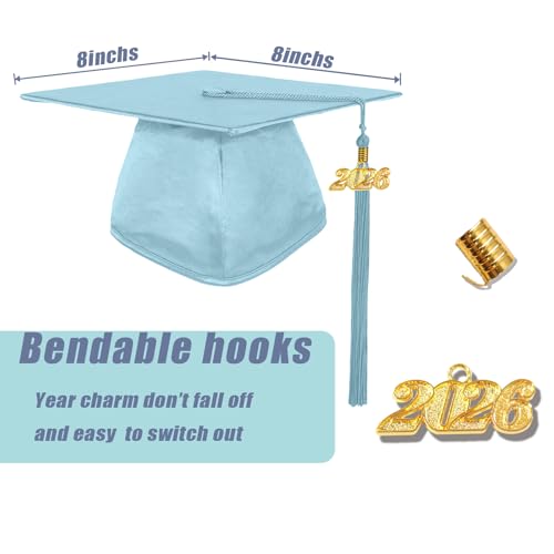 Image of GradPlaza Shiny Preschool Graduation Cap and Gown for Kids 2026 Tassel kindergarten graduation cap and gown