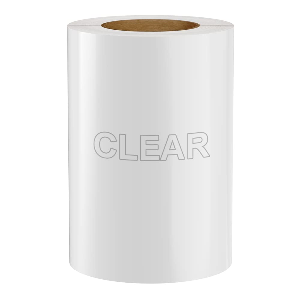Premium Vinyl Label Tape for DuraLabel 9000 / Kodiak, LabelTac 9, VnM 8 and SafetyPro 9G, Clear, 8" x 150'