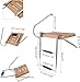 YaeMarine 2 Steps Outboard Teak Swim Platform Stainless Ladder Folding Ladders Swim Platform Ladder with Rail