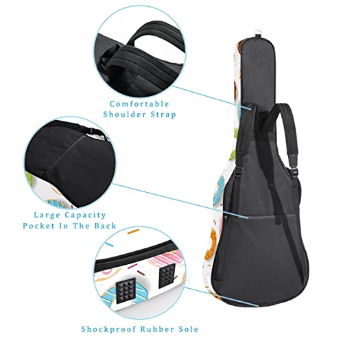Hondank Étui de guitare de grande taille en forme de tête de mort avec croix, sac à dos de protection rembourré pour… - Les Beatles, Paul McCartney, John Lennon, RIngo Starr, George Harrison Hondank Étui de guitare de grande taille en forme de tête de mort avec croix, sac à dos de protection rembourré pour… – Image 4
