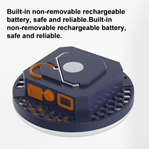 Image of 4000LM Flashlight Portable LED Camping Lantern Light 30W with Digital Display and Magnet , IPX5 Waterproof Tent Lights Light for Parents Christmas Gift