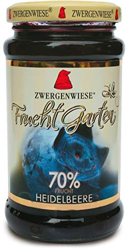 Mousse de arándanos (sin gluten) 70% fruta BIO 225 g - ZWERGENWIESE