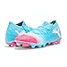 Puma Men's Future Match Firm, Artificial,Ground Soccer Cleats, Hero Blue-White-Sunset Pink AH25, 7.5