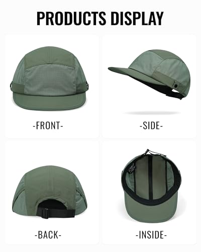 Image of CLAPE Snapback 5 Panel Hat for Men Flat Bill Funny Trucker Hats Running