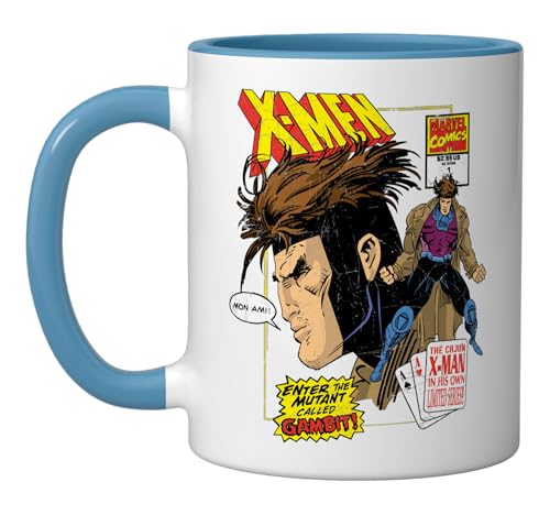 Taza de cerámica Marvel X-Men Gambit 11 oz azul/blanco miniatura 1
