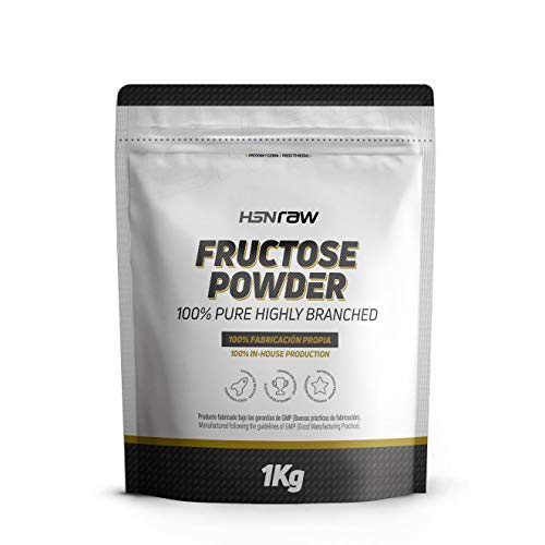 Fructosa de HSN | Carbohidrato de Bajo Índice Glucémico | Uso Deportivo | Ideal para Recetas como Edulcorante | Vegano, Sin Lactosa, En Polvo, Sin Sabor, 1000 gr