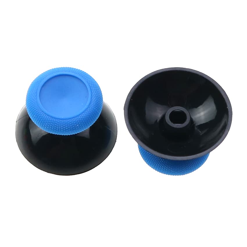 Image of 2 x 3D Analog Thumb Sticks Grip Joystick Cap for Xbox One ThumbSticks Cover for Xbox Series X S Controller, for Xbox One Slim Elite 3D Analog Thumb Sticks Grip (Blue-Blue)