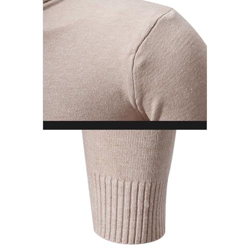 Turtleneck Pullover Sweater for Men Classic Knitwear Lightweight Slim Long Sleeve Knit Jumper Basic Casual Fall Top2