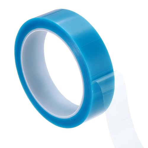 Image of PATIKIL 25mm x 50m Refrigerator Tape PET Fridge Non-Residual Adhesive Tape for Fixing Drawer Refrigerator Air Conditioner Printer Sky Blue