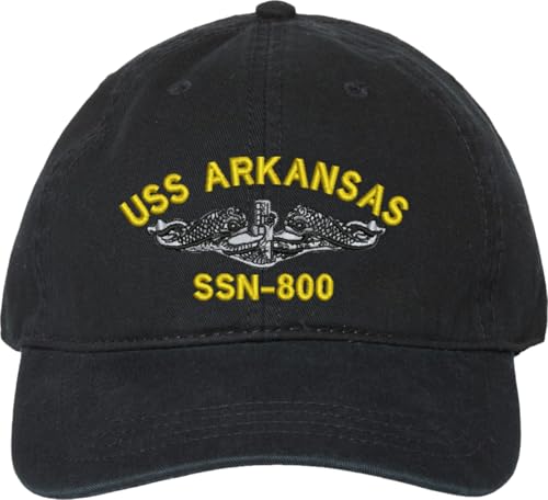 USS Arkansas SSN-800 with Dolphins Gorra Unstructured miniatura 1