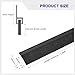 uxcell 2Pcs Door Brush Bottom Sweep H-Shape Aluminum Alloy Base with 2.4-inch Nylon Brush for Home, Industrial (39-inch L x 3.3-inch W, Black)