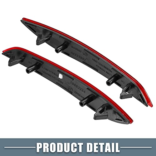 Image of Rear Bumper Reflector Light 84037296 84037297 for Chevrolet Cruze 2016-2019 Left Right Side Red 1 Pair