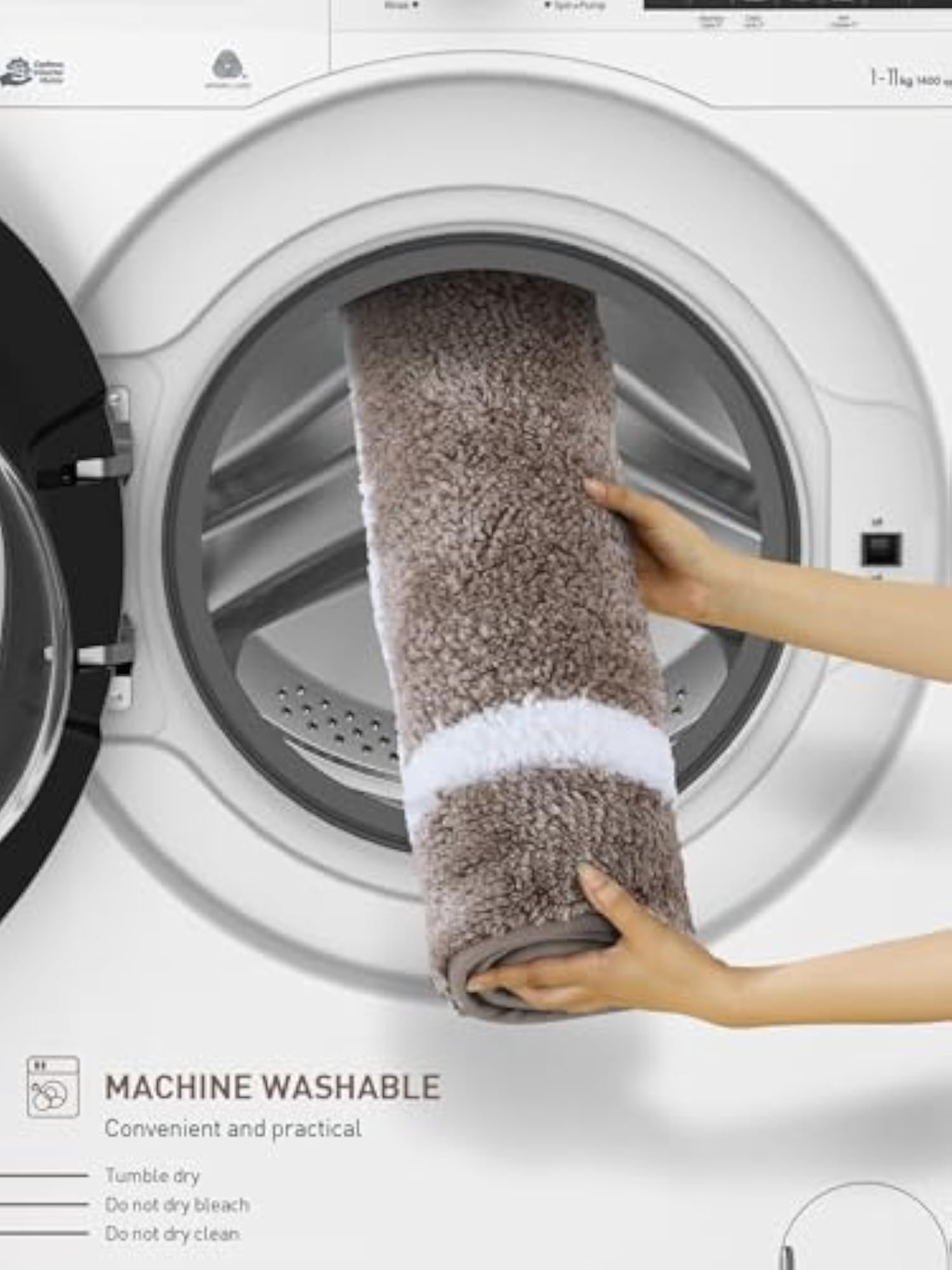 Non-Slip Bath Mat Set of 2, Soft & Quick-Dry Polyester