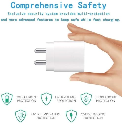 Image of 25W Original Super Fast USB-C Charger with Cable Compatible with Galaxy Z Fold5, Z Flip5, Tab S9+, Tab S8 Ultra Original Fast Charging Adapter - White