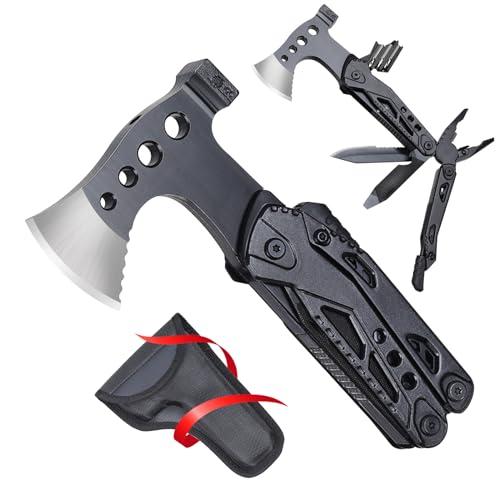 Gifts for Men Dad Husband - Stocking Stuffers for Men, Camping Accessories, Camping Essentials Axe - Fathers Day Gift Ideas, Christmas Birthday Gifts, Survival Kit, Tools for Hiking, Fishing