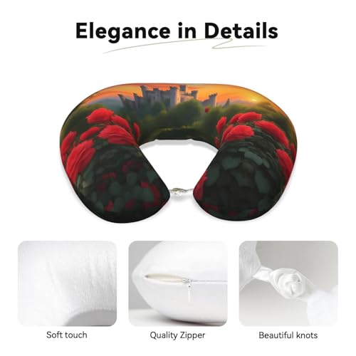 Almohada de viaje de espuma viscoelástica U 30x25 cm miniatura 3