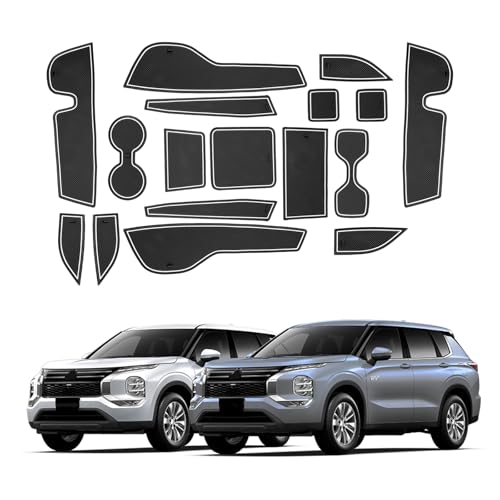 「SXCY」 三菱 新型 アウトランダー PHEV GN0W型 専用 ラバーマット ドアポケット OUTLANDER 3代目 滑り止め マット 蓄光 インテリア マット ノイズ軽減 防汚れ 傷防止マット 防音 ノンスリップマット アウトランダーphev ア