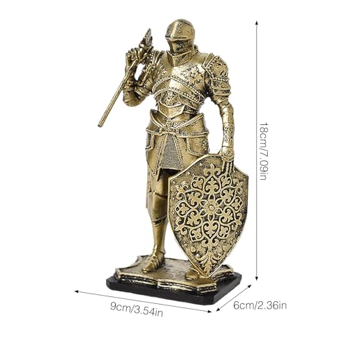 Statuettes chevalier rétro en résine Teksome au design premium - 6