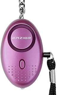 Eazior 140DB Police Approved Personal Security Alarm, Mini Loud Staff Panic Rape Attack safety Alarm Self Defense Keyring with Torch for Women Kids Night Worker Anti-theft Alarm (Purple)