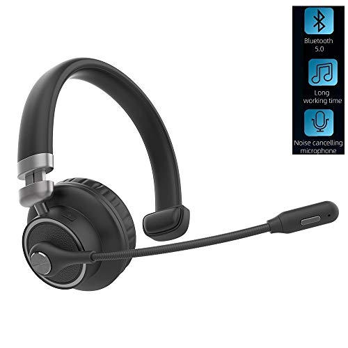Bluetooth 5.0 Kopfhörer, Telefon Für Das Geschäft Mit Antwort-Telefon Und Bluetooth-Headset Mit Boom Noise-Cancelling-Freisprecheinrichtung