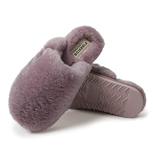 Fireside by Dearfoams Women's Shelly Beach All Over Shearling Easy on/Off Scuff Slipper3