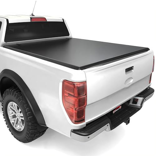 Image of Soft Tri-Fold Truck Bed Tonneau Cover Compatible for 2019-2024 Ford Ranger 6FT (72.7 inch) Bed