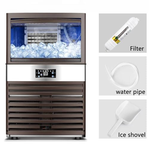 Máquina industrial para fabricar hielo 100kg/24h acero inoxidable miniatura 3