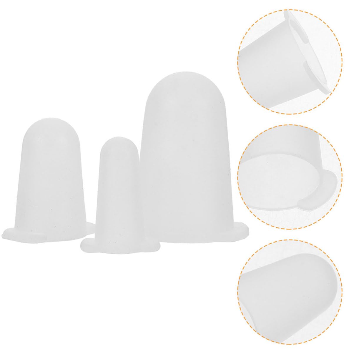 Cubiertas de Silicona 6 Piezas, en Color Claro para Boquillas de Repostería | Protegen la Punta Crema, Ajuste Mayoría de Boquillas, Juego Pequeño Mediano Grande