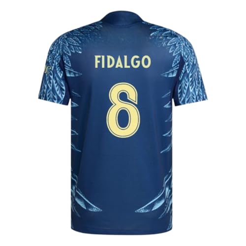 Club Mexico America Henry #9 Zendejas #10 Fidalgo #8 Mens Soccer Jersey Fan EditionShort Sleeve Shirt Home & Away 2025/26 (US Alpha Medium Regular Regular Navy/Yellow/Blue #8)