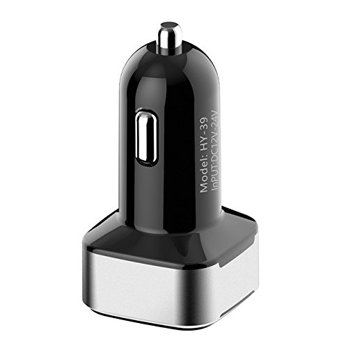 BEESCLOVER Dual USB Car Charger Volt Meter Car Battery Monitor with LED Voltage Amps Display for