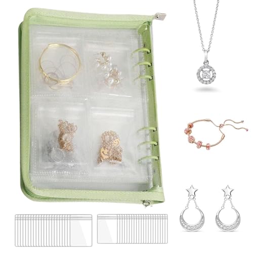 Genérico Estuche de joyería para viajes, organizador de joyas transparente,Joyero impermeable de gran capacidad | Organizador de joyas que ahorra espacio, joyero de viaje para collares