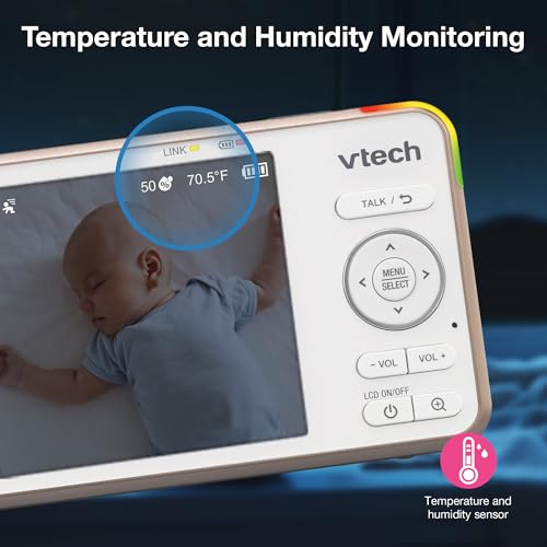 Vtech VC2105 1080P Fhd Over-The Crib Mount Smart Baby Monitor 5 Inch 720P Lcd Screen,Table Stand,Remote Access,Versatile Placement,Intelligence Detection thumb #7