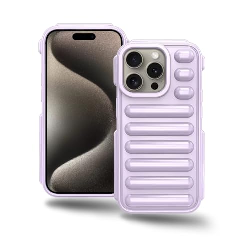 Image of Amazon Brand - Solimo High Protection Capsule Design Back Cover for Apple iPhone 15 Pro Max - Lilac Purple