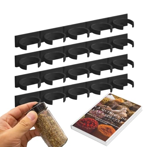 Kapavela Portaspezie Organizzatore Cucina 20 Barche - Per Parete e Scaffale, Barattoli Spezie in Plastica - Organizzatore Armadi