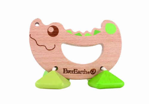Preisvergleich Produktbild EverEarth - Rassel-Spielzeug Krokodil (EE33581)