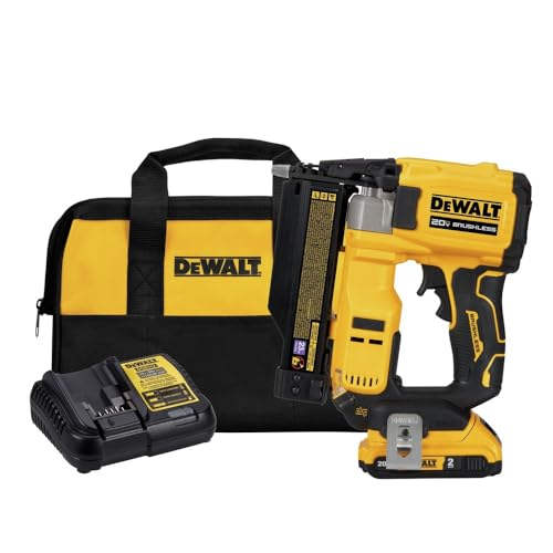 DEWALT DCN623D1R 20V MAX ATOMIC COMPACT Brushless Lithium-Ion 23 Gauge Cordless Pin Nailer Kit (2 Ah) (Renewed)