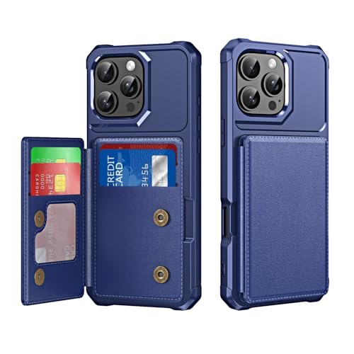 Étui portefeuille iPhone 13 antichoc en cuir avec dos silicone rigide