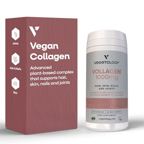 Vollagen-Plant-Based-Complex--Plant-Based-Protein-Alternative-to-Collagen--Amazing-Hair-Skin-Nails-Supplement--Delivers-a-Complex-of-Amino-Acids-1000-mg-60-Tablets