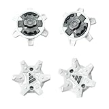 Golf Shoes Spikes, 28 Pcs Golf Shoes Cleats Replacement（Second Generation） Golf Spikes (White Grey)