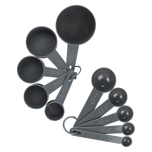 10 Piece Complete Measuring Spoon Sets - Teaspoon Measuring Spoons and Cups for Baking - Essential Kitchen Tool for Accurate Measurements - Spoon Measuring Set for Precision Cooking - Measuring Scoop